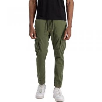 Alpha Industries Men's Cotton Twill Cargo Joggers - Dark Olive - Size S