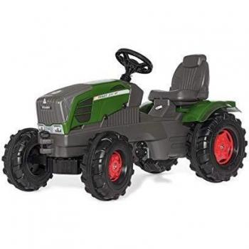 Rolly Toys - Fendt 211 Vario - Correpasillos Pedal Tractor con Asiento Ajustable, Enganche Delantero y Trasero, Color Verde/Gris