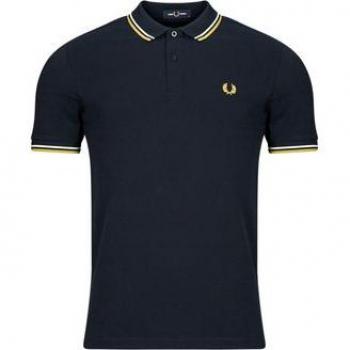 Fred Perry Twin Tipped Men's Polo Shirt - Navy/Ecru/Honeycomb - Size XL