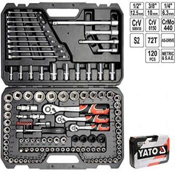 YATO YT-38801 - socket set 1/4, 3/8 y 1/2120pcs