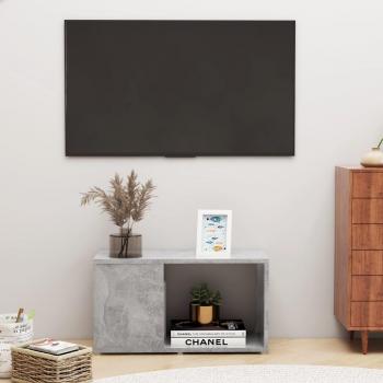 Mueble para TV de aglomerado en color hormigón gris, dimensiones 60x24x32 cm