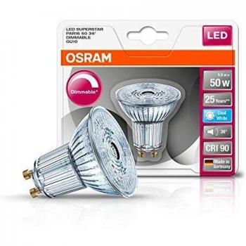Osram Superstar Par16 Bombilla LED GU10, 5.5 W, Blanco