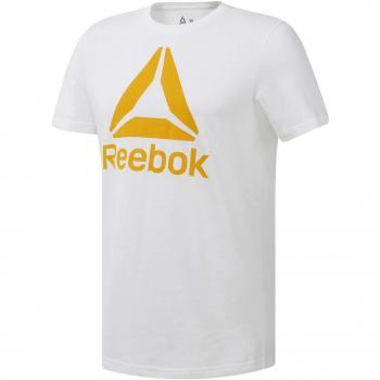Reebok Qqr-Stacked Camiseta, Hombre, Blanco/Sedoso, 2XL