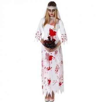Disfraz para Adultos Novia Sangrienta Zombie Blanco