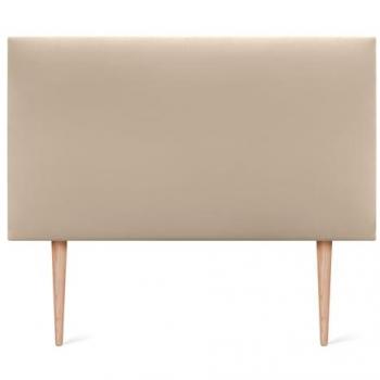 Cabecero Tapizado de Polipiel AQUALINE Liso con Patas (110x105cm, Beige) para Camas 80/90/105 cm