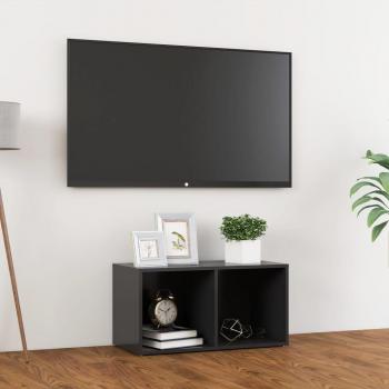 Mueble para TV de madera contrachapada gris 72x35x36,5 cm, Mueble de salón, Mueble TV, Mesa de TV, Mueble televisor