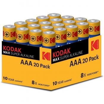 Kodak Max Alkaline AAA LR03 Batteries 20-Pack Blister