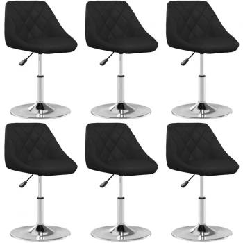 Sillas de comedor 6 unidades cuero sintético negro