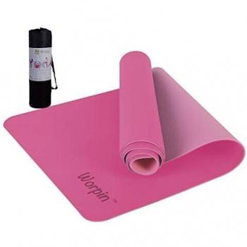 WORPIN, Esterilla Deporte, Esterilla Yoga, Colchoneta Gimnasia Antideslizante, 183x61cm con Funda y Correa de Hombro