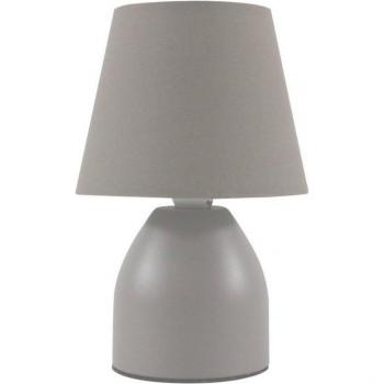 Lámpara de mesa NANO Metal, Tela Topo con pantalla cónica redonda Taupe