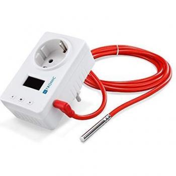 UTS 125 - Interruptor digital de temperatura con sensor para refrigeración y calefacción, termostato de 230 V