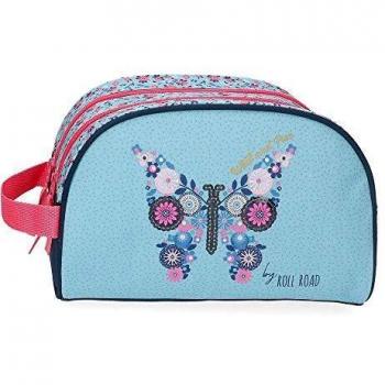 ROLL ROAD Neceser Adaptable a Trolley Wild and Free, Azul, 26x16x11 cms