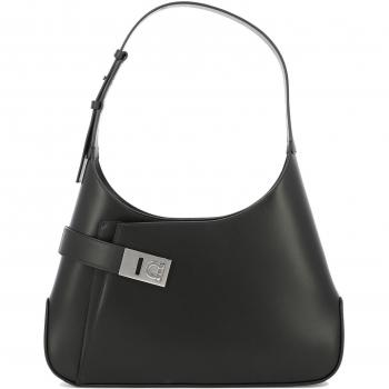 Ferragamo Women's Arch Black Hobo Shoulder Bag - One Size