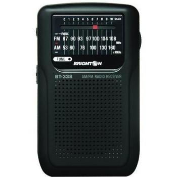 RADIO BRIGMTON BT-338 NEGRA AM/FM ANALÓGICA