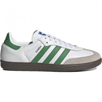 Zapatillas de deporte Adidas Samba OG BCO/Verde IG1024 para Hombre, color verde con suela de goma, talla 41 1-3
