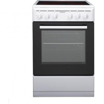 Cocina compacta Infiniton CC-V350G con placa vitrocerámica de 3 zonas y horno eléctrico de 48L, colores blanco/negro, dimensiones 85,5x50
