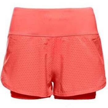 Superdry Mujer Pantalón Corto de Doble Capa Ligero Training Coral Fluorescente 42