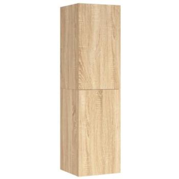 Mueble TV Multimedia Estantería de Pared Roble Sonoma 30,5 x 30 x 110 cm 60 kg Máx