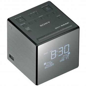 Radio Despertador DAB/DAB+/FM Sony XDR-C1DBP con Carga USB y Alarma Dual - Blanco/Gris