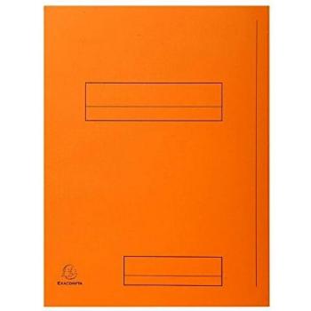 Exacompta 335007E - Lote de 50 Subcarpetas Super 250 Impresas y con 2 Solapas, Color Naranja