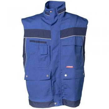 Planam Plaline - Chaleco de trabajo, color negro y cobrizo azul Kornblau/Marine Talla:4XL
