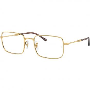 Ray-Ban RX6520 2500 Armazones para Hombre Dorados con lentes recetadas de 53 mm
