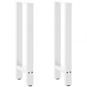 Patas de mesa de centro blancas de acero 2 uds 38x(72-73) cm