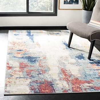 Safavieh Gray/Red Abstract Area Rug 5'3 x 7'6 (160 x 230 cm)