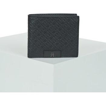 Tommy Hilfiger TH Monogram CC and Coin Men's Purse Wallet in Black - Black Leather Wallet