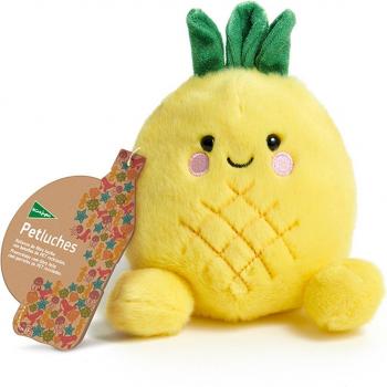 Piña de peluche sostenible con relleno reciclado y tejido ecológico