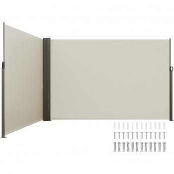 Toldo lateral retráctil impermeable Vevor de 79'' x 236'' para patio, pantalla de privacidad en poliéster de 180 g