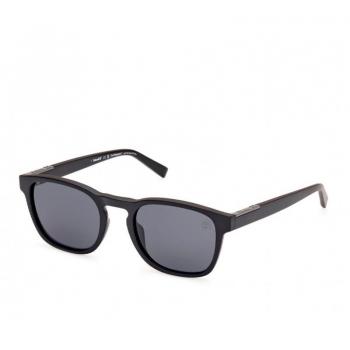 Timberland TB00007 Round Sunglasses with Polarized Lenses, Black male, Size: 52 MM