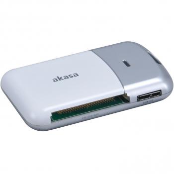 Akasa AK-CR-05U3SL - Lector de Tarjetas portátil con USB 3.0, Color Gris