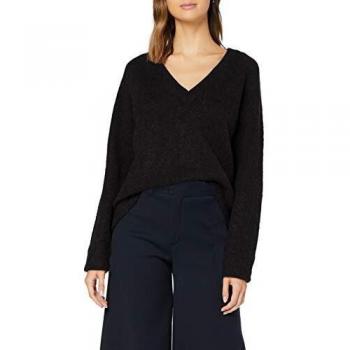 SELECTED FEMME Slflanna LS Knit V-Neck Noos suéter, Gris