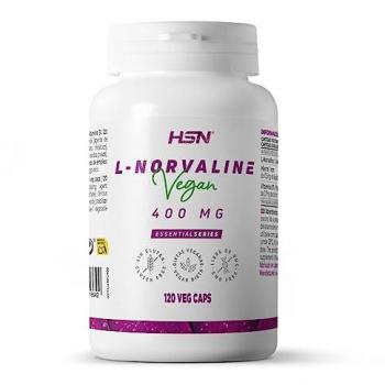 L-Norvalina 400 mg - 120 Cápsulas Vegetales | Aminoácido Puro para Óxido Nítrico, con Hierro y Vitamina B1 | No-GMO, Vegano, Sin Gluten