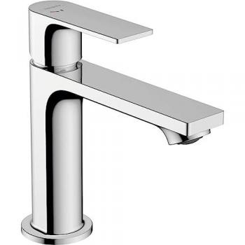 Grifo Monomando de Lavabo Hansgrohe Rebris E 110 CoolStart EcoSmart+ con Vaciador Automático, Altura del Caño 109 mm, Color Cromo