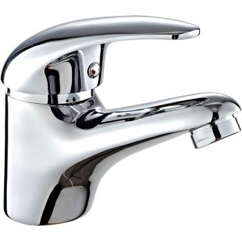 DP Grifería - Grifo monomando de lavabo, color plateado, serie Naranjo