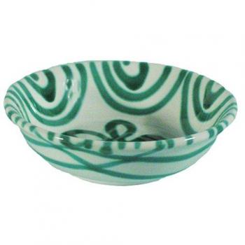 Cuenco de Cerámica Gmundner Verde Flameado para Cereal Pequeño (14 cm, 0.27 L)
