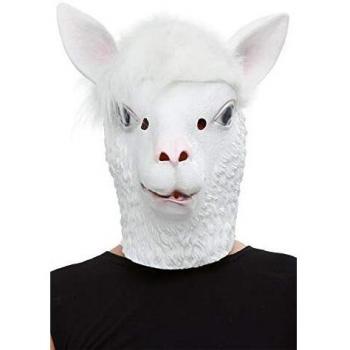 Smiffys Mask Máscara de látex de llama, color blanco,