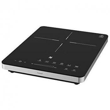 WMF Placa de inducción 0415240011 Placa de inducción portatil de acero inoxidable 18/10 , 2100 W, cocina o calienta, 6 programas y 8 potencias, fácil limpieza