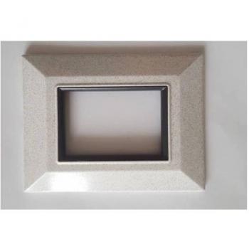 Placa Compatibles Axolute Bticino Coloridas Cuadradas Blanco Opaco - 7 Foros