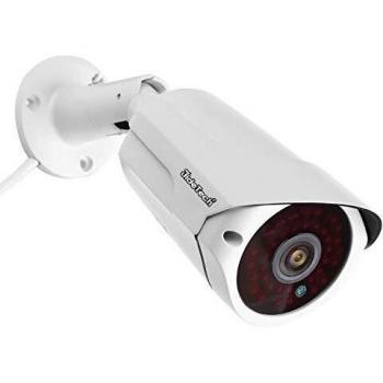 Cámara IP de Seguridad PoE de 5MP, cámara de vigilancia ONVIF para Exteriores en Interiores, Alarma de detección de Movimiento, visión Nocturna por Infrarrojos a Prueba de Agua IP66 65FT / 20m