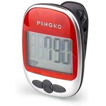 PINGKO Podómetro portátil con precisión para Correr en Pistas Deportivas, Contador de distancias, Contador Fitness, Contador de calorías.