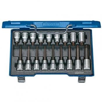 Gedore ITX 19 LKP - Juego de vasos destornilladores 1/2 18 pzas TORX T20-60