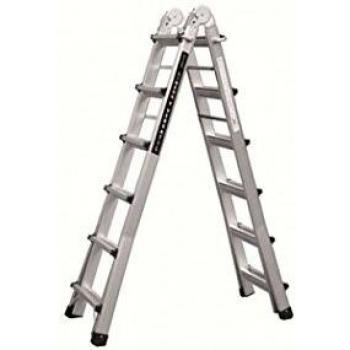 ESCALERA MULTIUSO ALUMINIO 12+12 PELDA¾OS