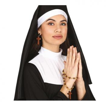 Conjunto de Pendientes Cruz y Rosario