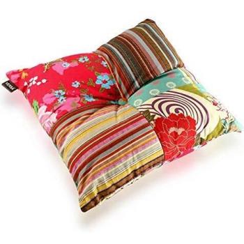 Versa Cojin Cuadrado con Relleno Patchwork, Cotton, Multicolor, 45x45