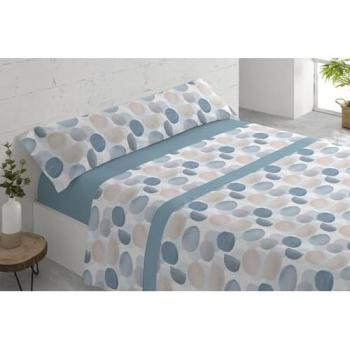 Juego de Sábanas Tres Piezas Circ Azul - Calidad Extrasuave para Cama de 90cm, 105cm, 135cm y 150cm