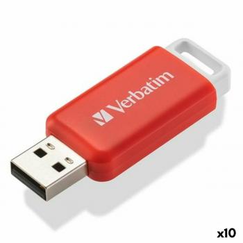 Memoria USB Verbatim V Databar Roja 16 GB