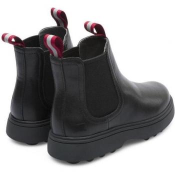 Camper Norte Black Leather Ankle Boots for Girls - Size 31, Casual Fashion